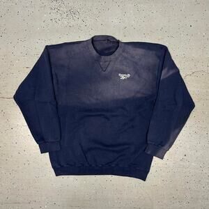 VTG Navy blue Reebok sweatshirt with embroidered logo